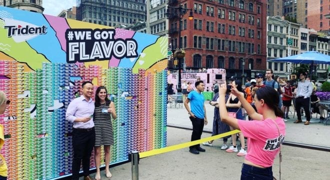 Trident “We Got Flavor” Wall Flatiron District NYC | Promo Social | A Brand Activation Agency