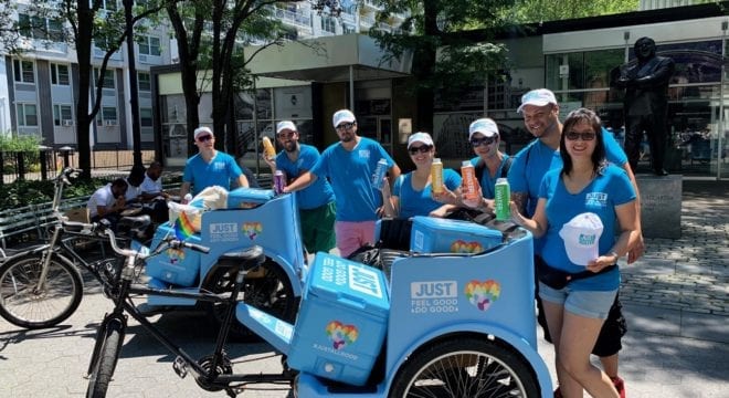 Just Water Pedicab Campaign – Pride NYC | Promo Social | A Brand Activation Agency